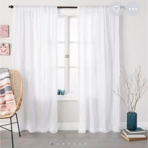 White crushed curtains by Opalhouse